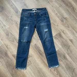 Distressed Ankle jeans